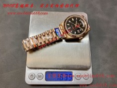 加重量的仿錶,QF工廠配重版加重量勞力士黑冰糖星期日志雙曆型2836機芯尺寸40mm重量184G手感超棒仿表
